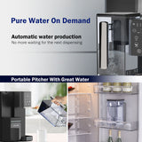 Frizzlife WB99-H Countertop Alkaline Reverse Osmosis Water Filtration System with Portable Pitcher