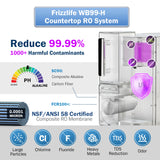 Frizzlife WB99-H Countertop Alkaline Reverse Osmosis Water Filtration System with Portable Pitcher