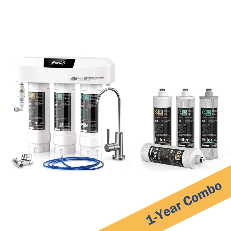 SP99-NEW Under Sink Water Filter With M3005 Replacement Filter Pack Combo