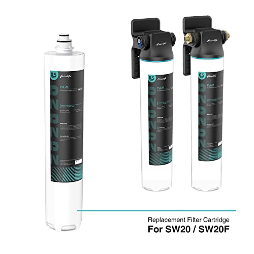 Frizzlife SW20-HF Replacement Housing Kit With PLC20 Filter Cartridge Inside - For SW20 and SW20F Under Sink Water Filter Systems